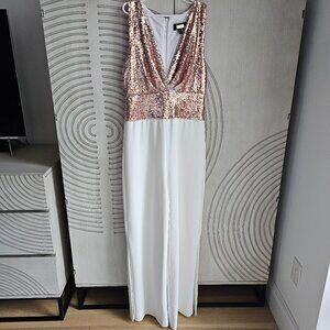 Sequin jumpsuit party wear